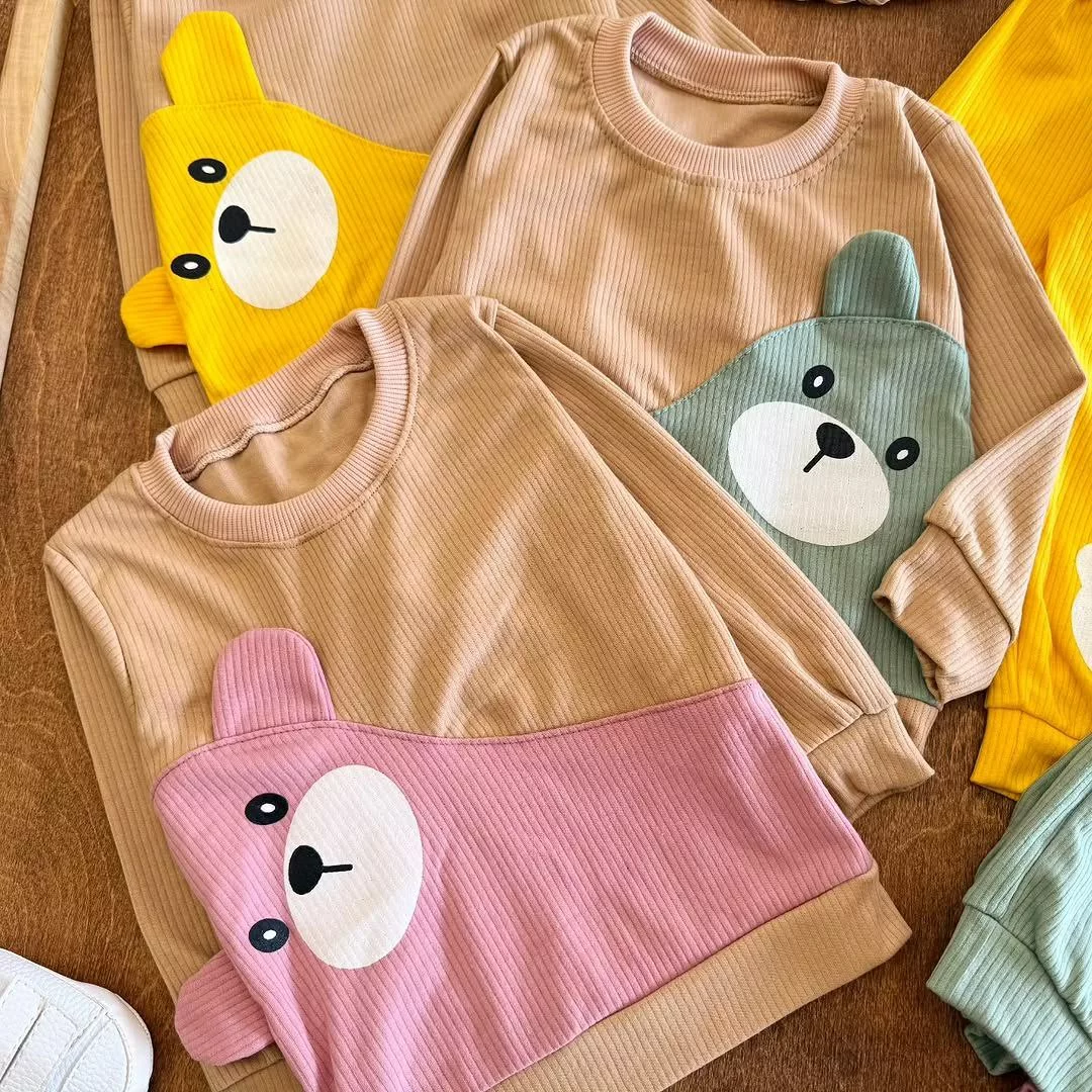 بلوز شلوار خرس گوش دار کج سایز ۳۵،۴۰ کد ۵۳۶۷