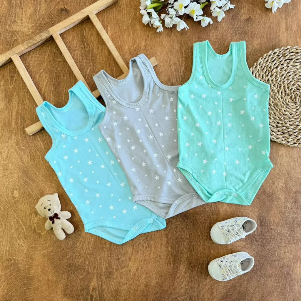 بادی رکابی طرح ستاره سایز ۲ تا ۶ کد ۵۳۷۹