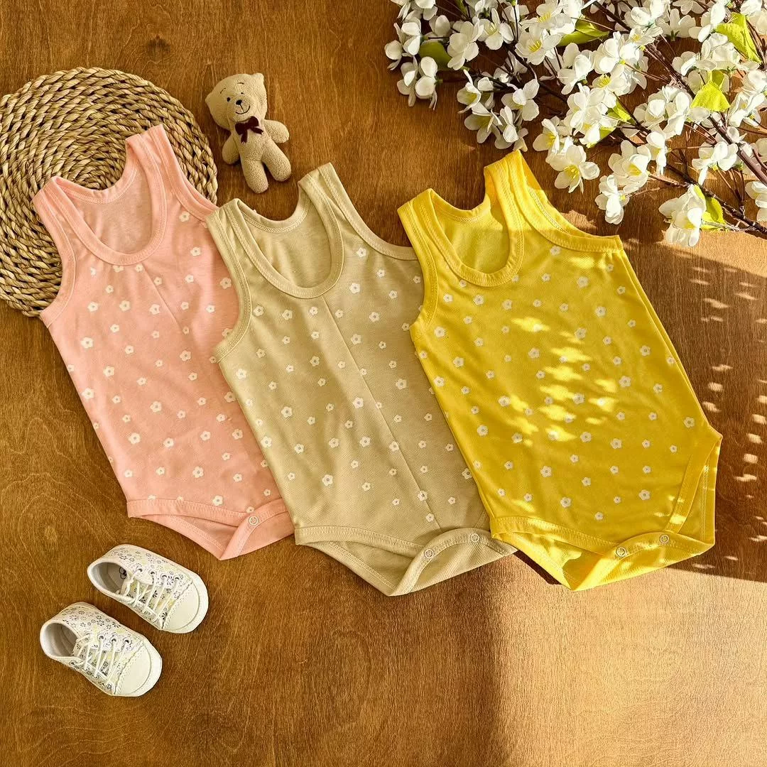 بادی رکابی طرح گل سایز ۲ تا ۶ کد ۵۳۸۰