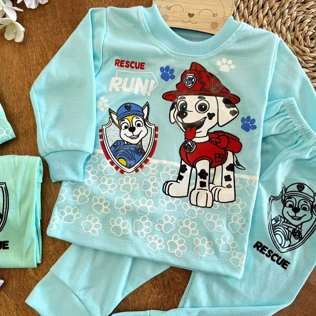 بلوز شلوار سگهای نگهبان سایز ۴ تا ۶ کد ۵۳۷۶