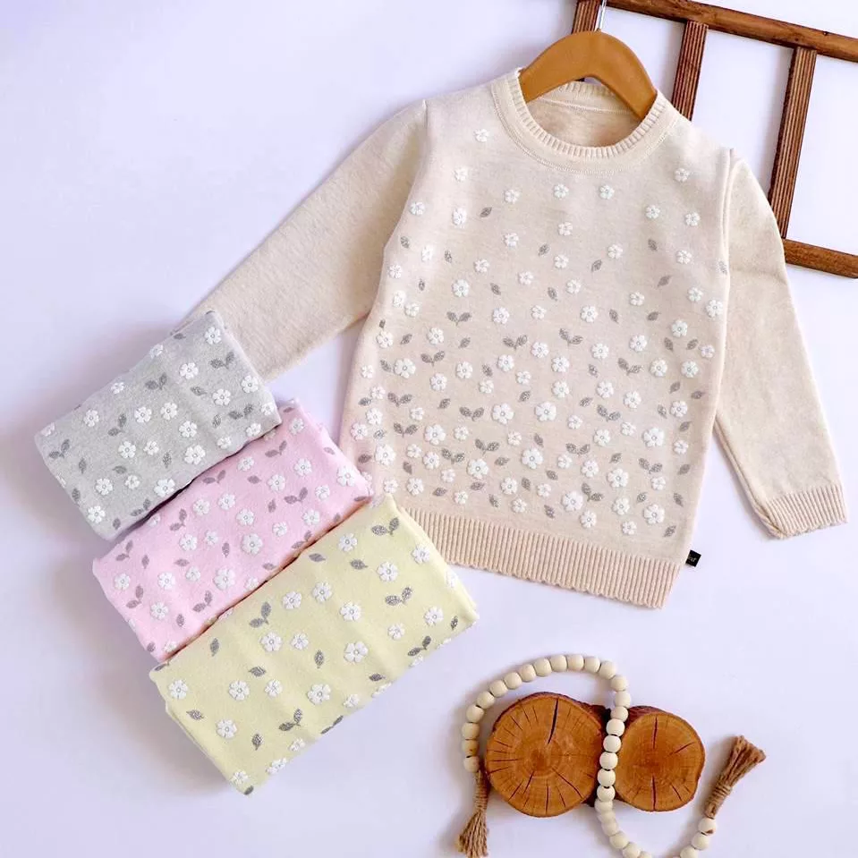 بافت تمام گل دخترانه سایز 30 تا 50 کد 3568