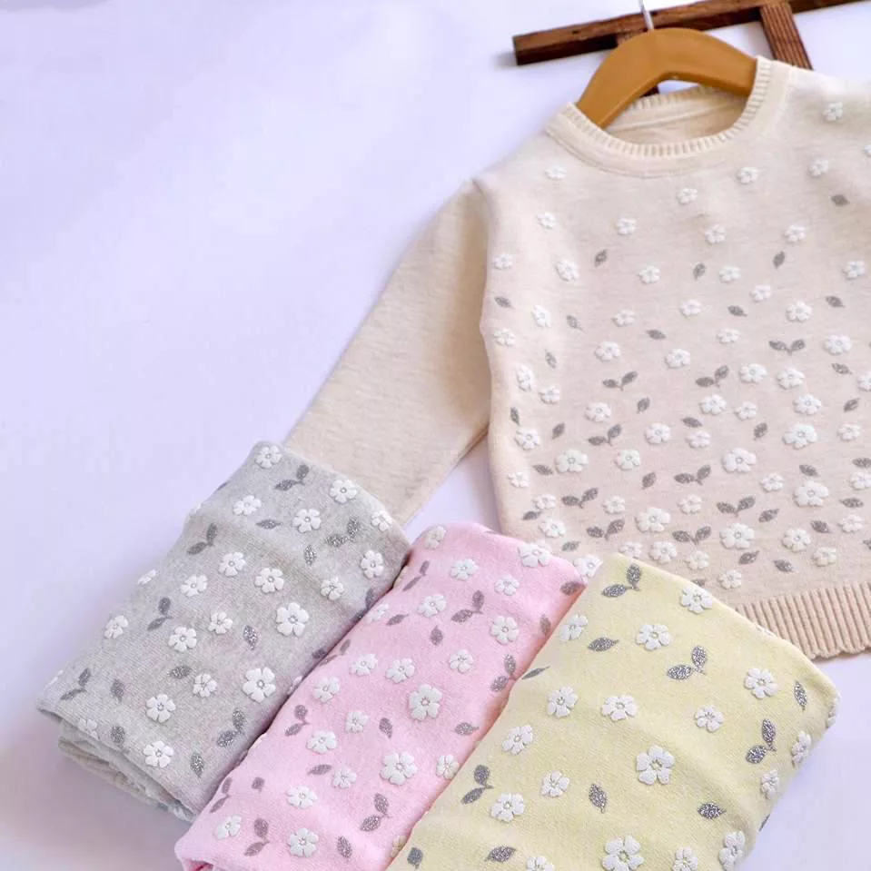 بافت تمام گل دخترانه سایز 30 تا 50 کد 3568