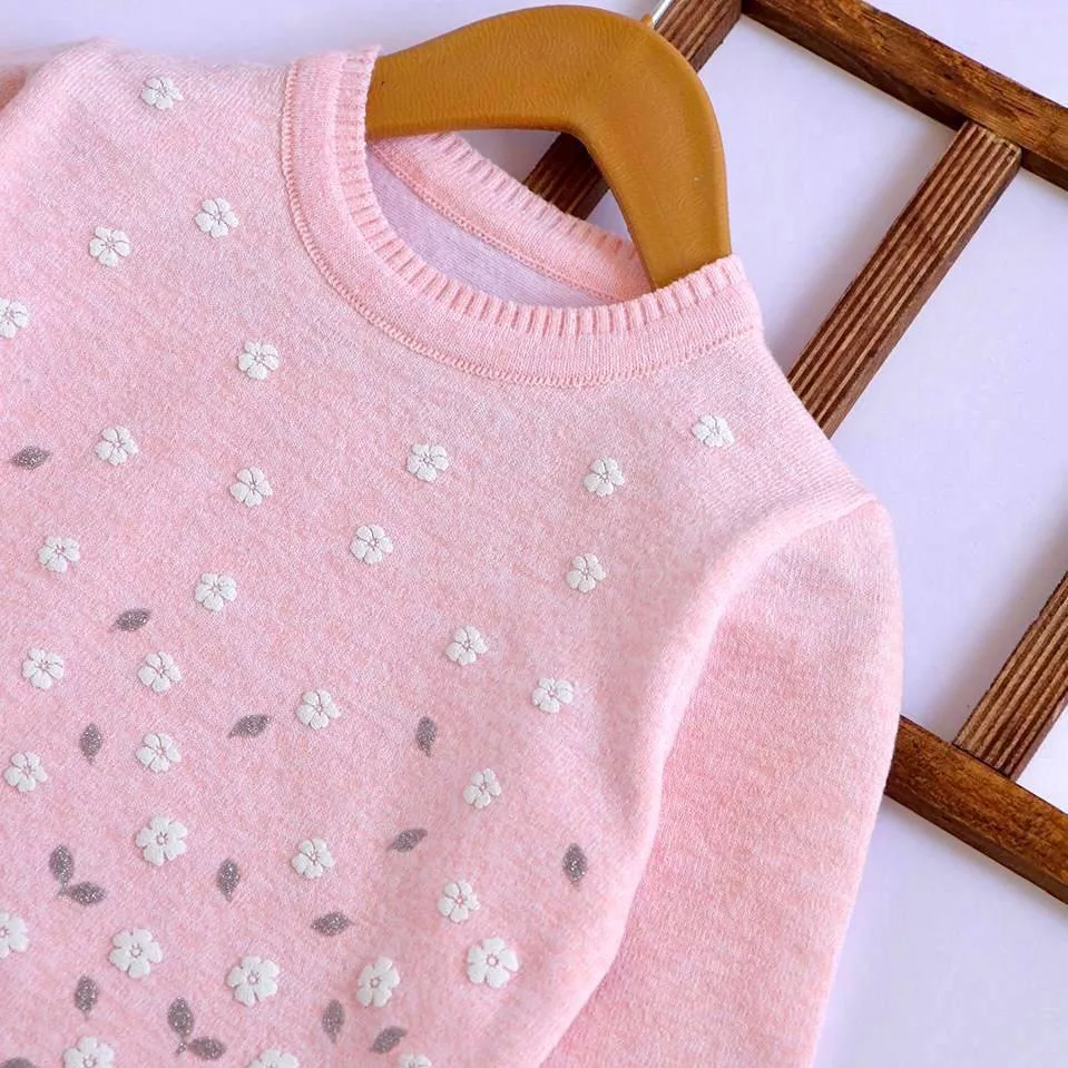 بافت تمام گل دخترانه سایز 30 تا 50 کد 3568