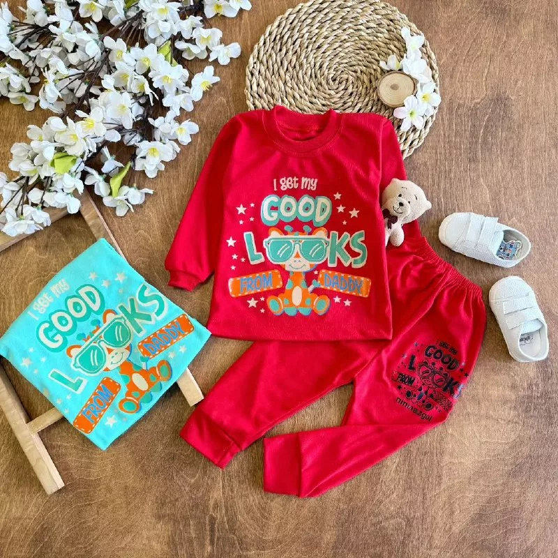 بلوز شلوار زرافه عینکی good looks (پررنگ) سایز ۴ تا ۶ کد ۵۴۶۳