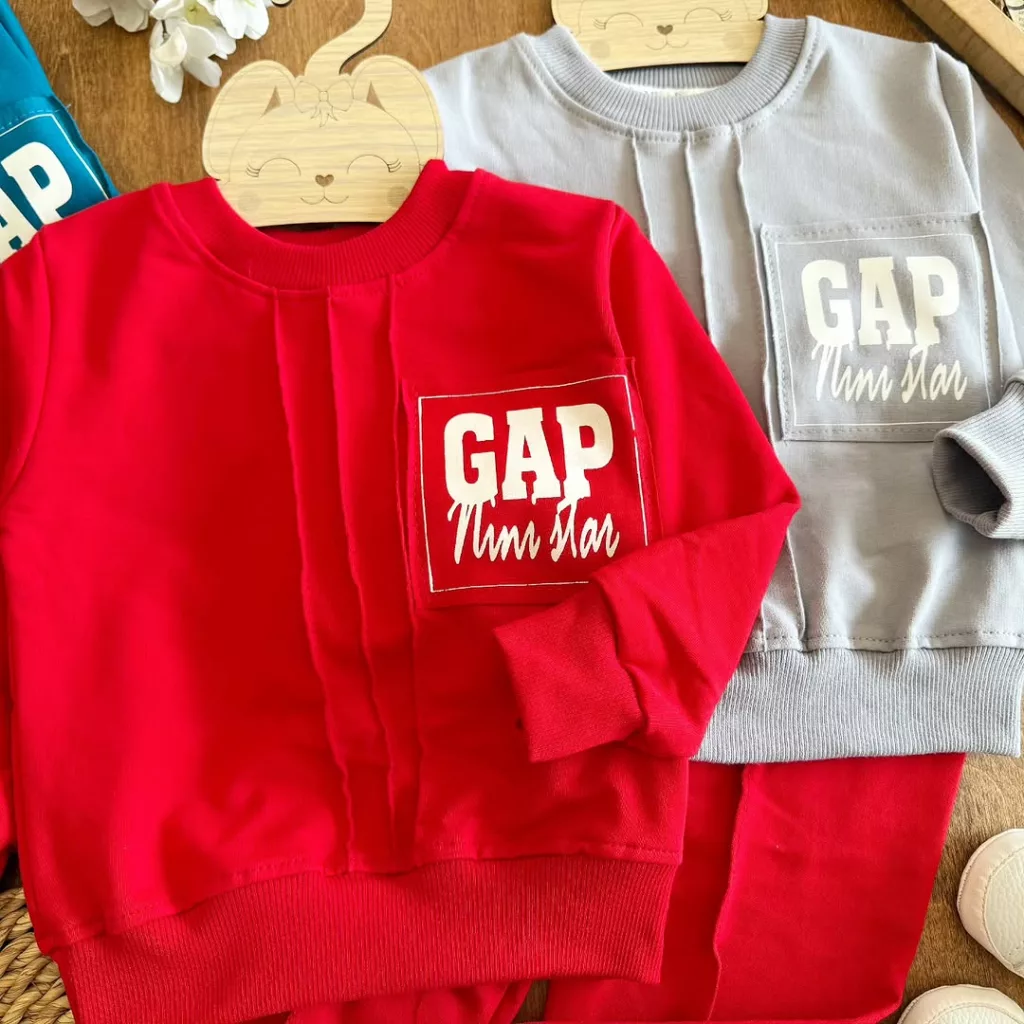 بلوز شلوار دورس پنبه طرح گپ Gap کد ۵۱۵۶