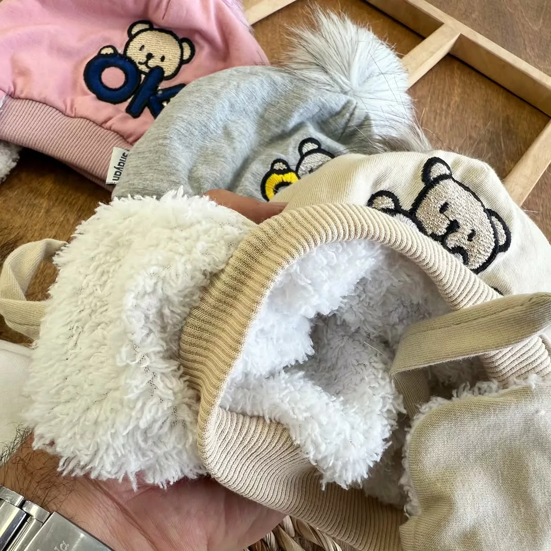 کلاه نخ پنبه پولیشی طرح خرس OK کد ۵۲۷۳