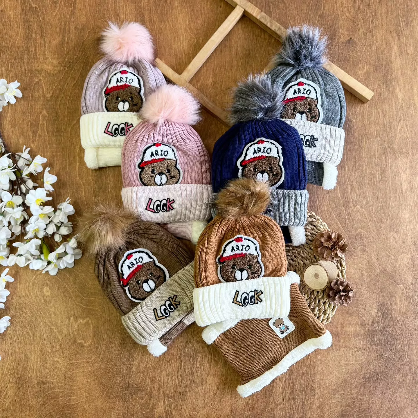 کلاه و شال بافت گردنی طرح look کد 5480