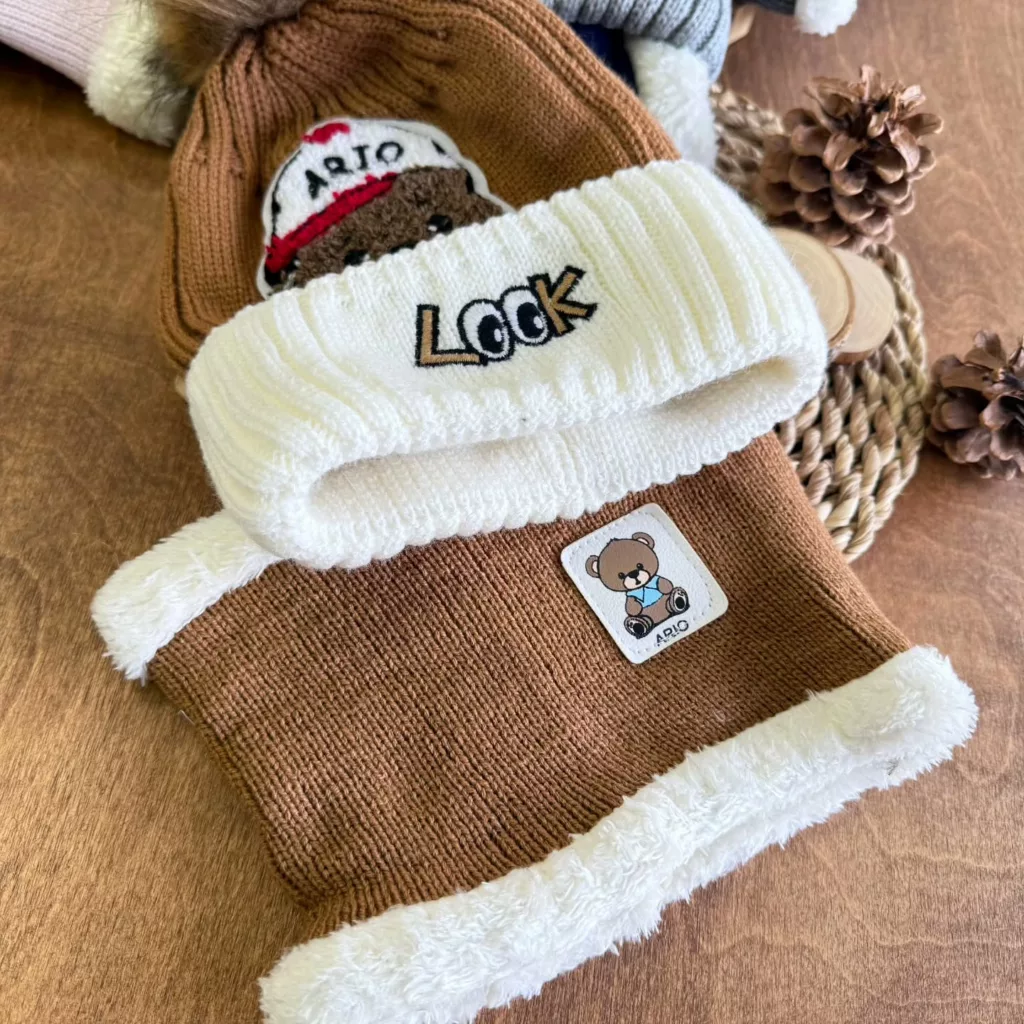 کلاه و شال بافت گردنی طرح look کد 5480