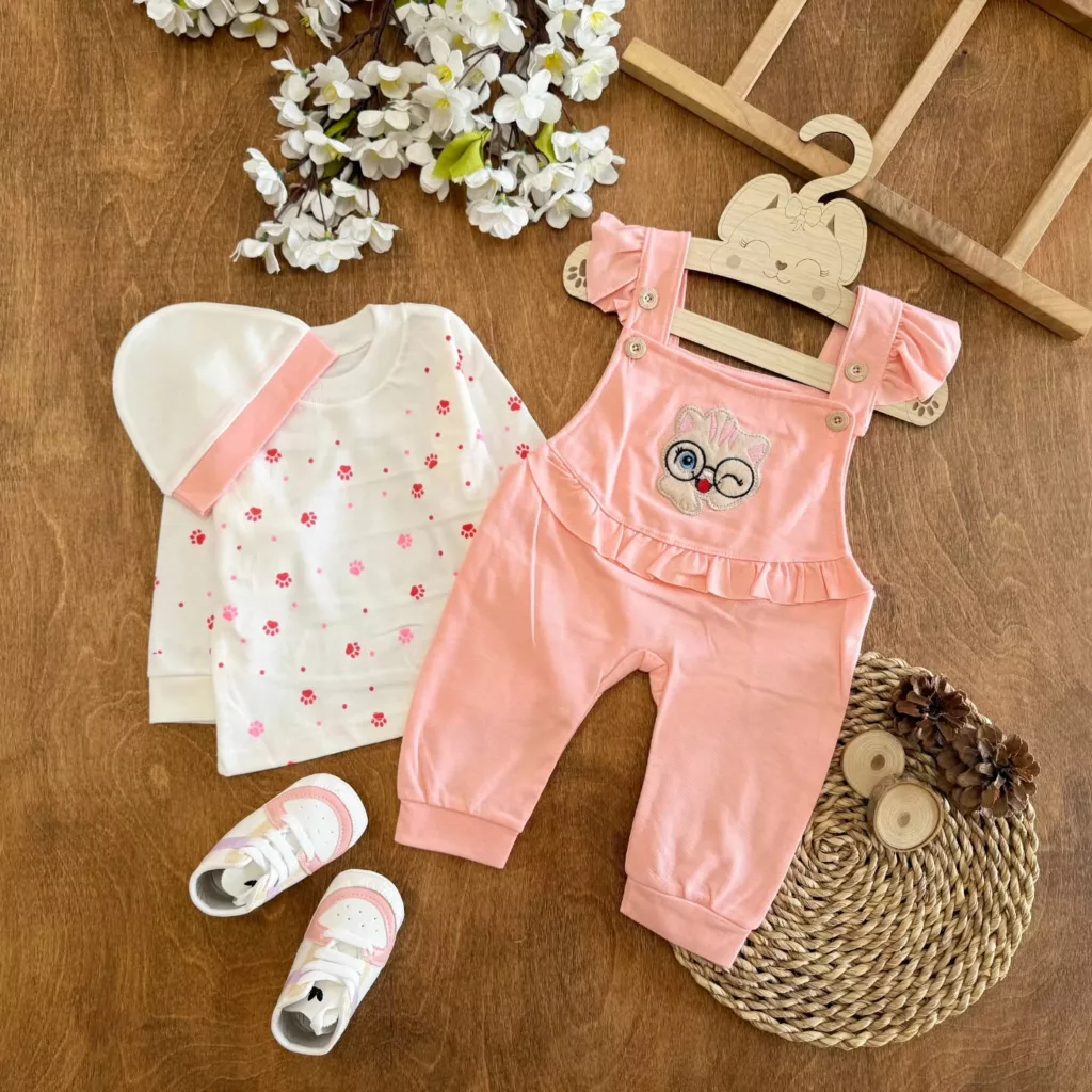 پیشبندی گربه عینکی چین دار گلبهی کد 3975