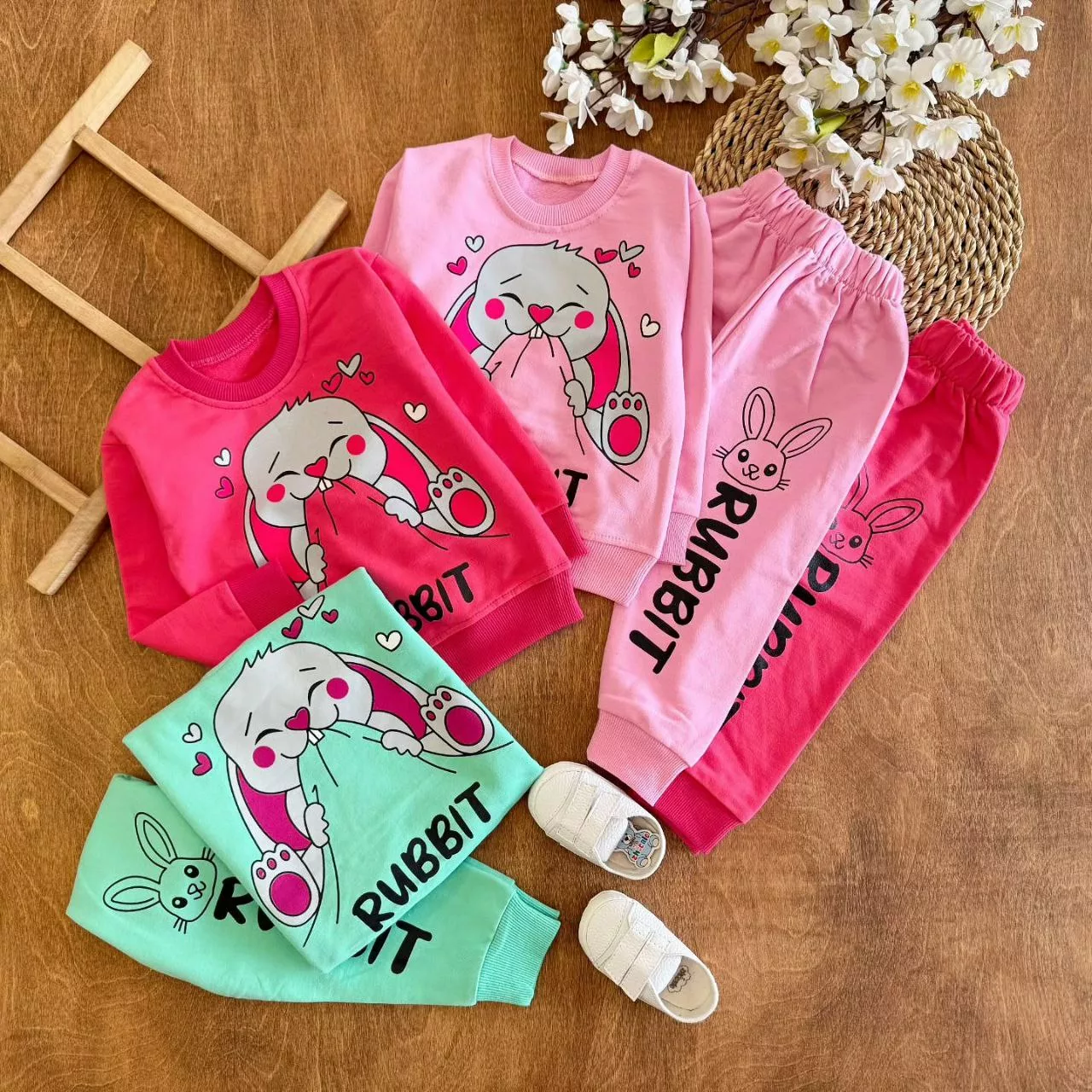 بلوز شلوار دورس پنبه خرگوش لوس سایز ۳۵ تا ۴۵ کد ۵۳۸۷