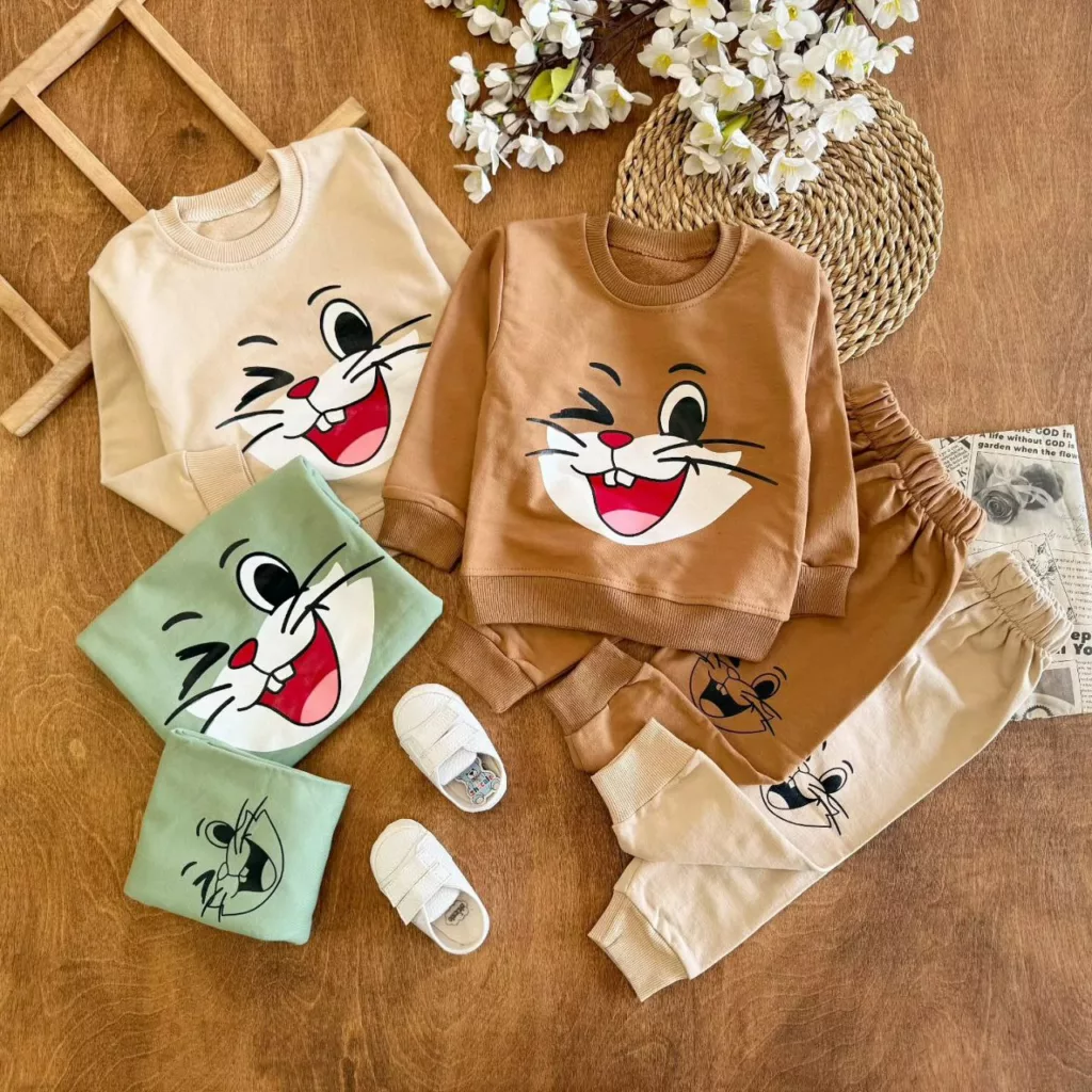 بلوز شلوار دورس پنبه سنجاب خندان سایز ۳۵ تا ۴۵ کد ۵۳۸۸