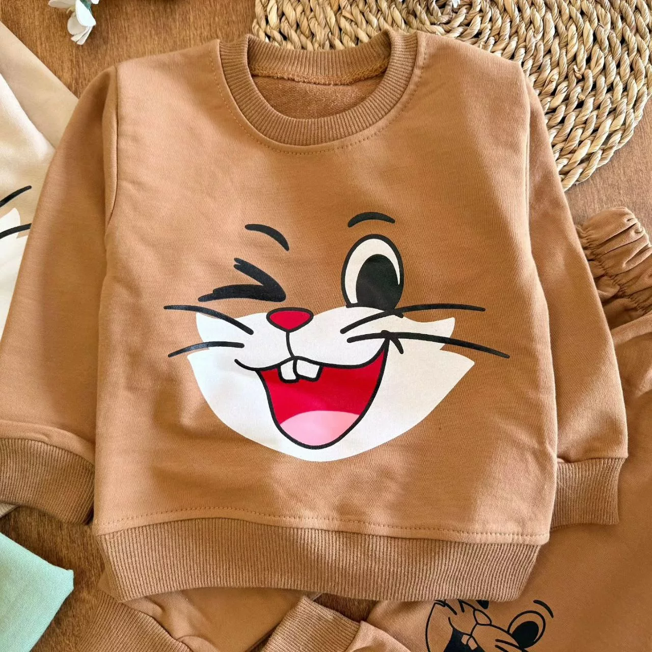 بلوز شلوار دورس پنبه سنجاب خندان سایز ۳۵ تا ۴۵ کد ۵۳۸۸