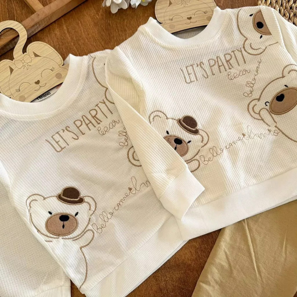 بلوز شلوار بیسکویتی lets party سایز ۳۵ تا ۴۵ کد ۵۳۹۰