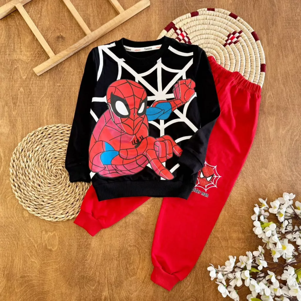 بلوز شلوار مرد عنکبوتی سایز ۴۵،۵۰ کد ۵۴۰۵