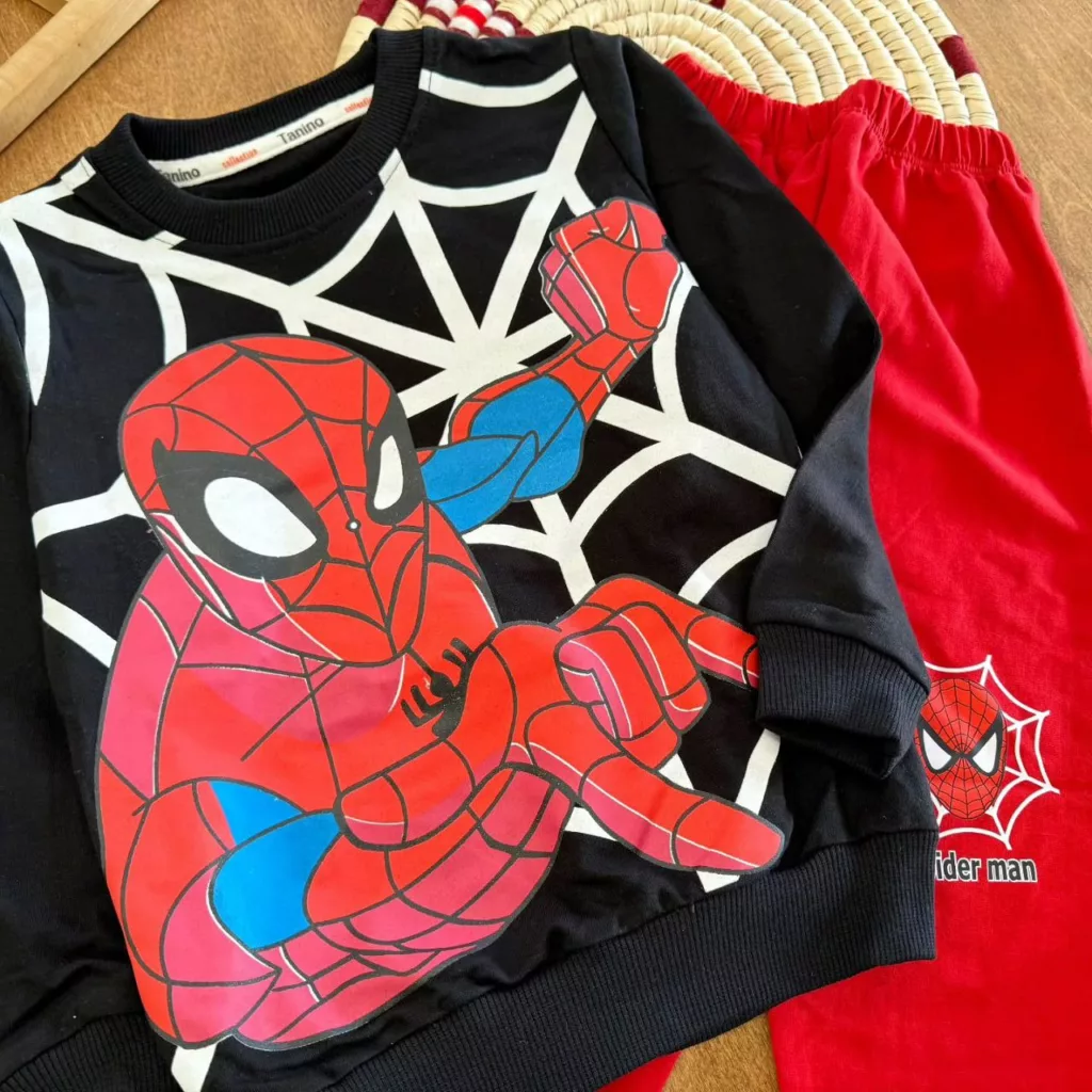 بلوز شلوار مرد عنکبوتی سایز ۴۵،۵۰ کد ۵۴۰۵