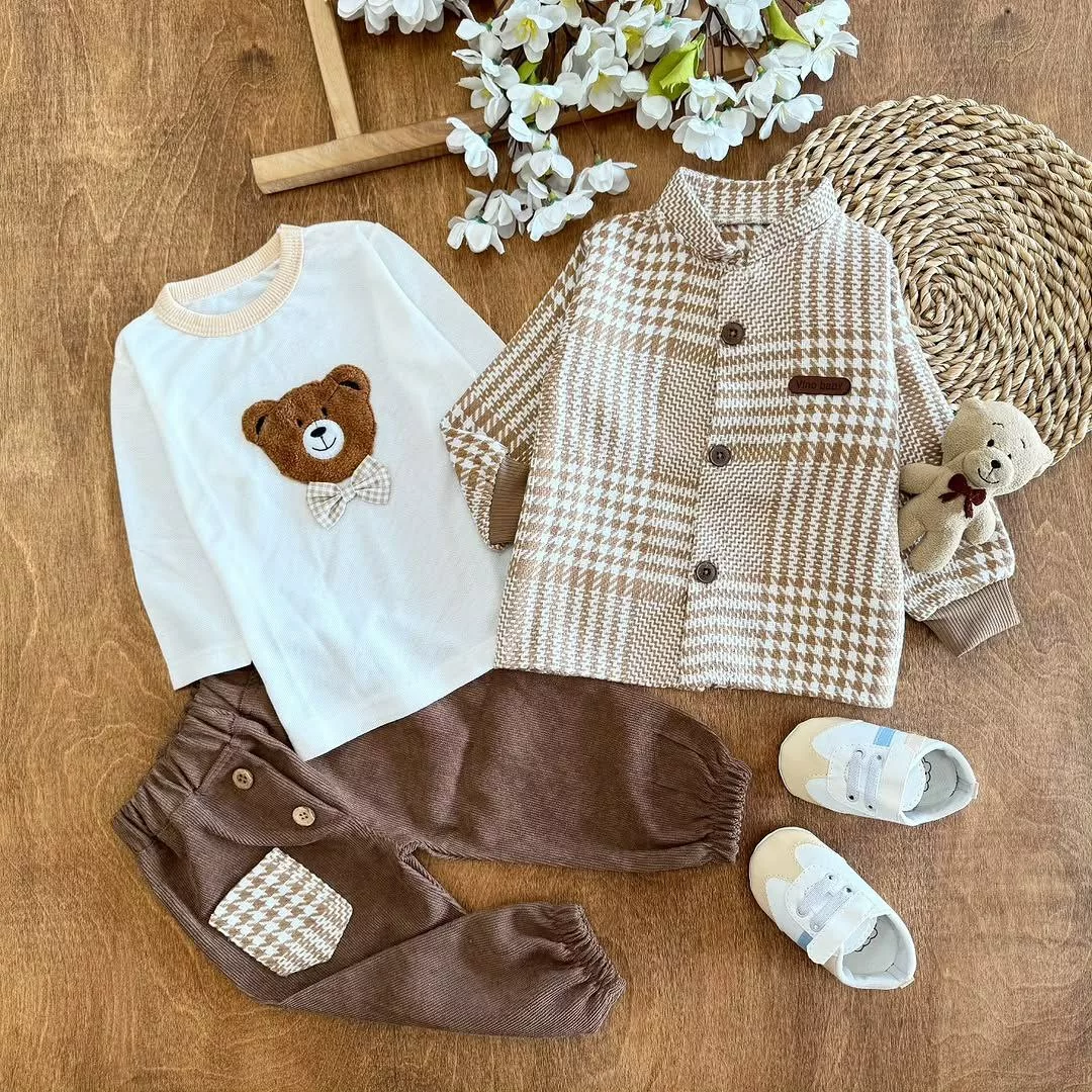 سه تکه کت کشمیر و بلوز شلوار کد ۵۴۱۹