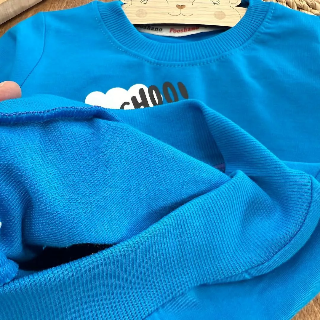 بلوز شلوار طرح قطار سایز ۳۵ تا ۴۵ کد ۵۴۲۵