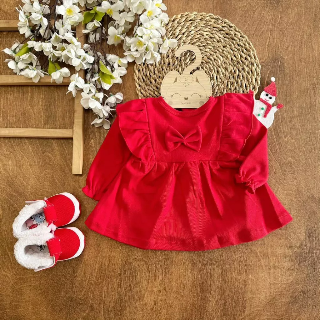 پیراهن دامنی قرمز پریچه کد ۵۴۲۶