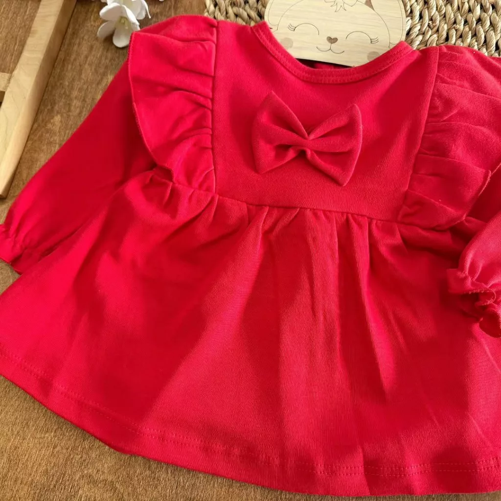 پیراهن دامنی قرمز پریچه کد ۵۴۲۶