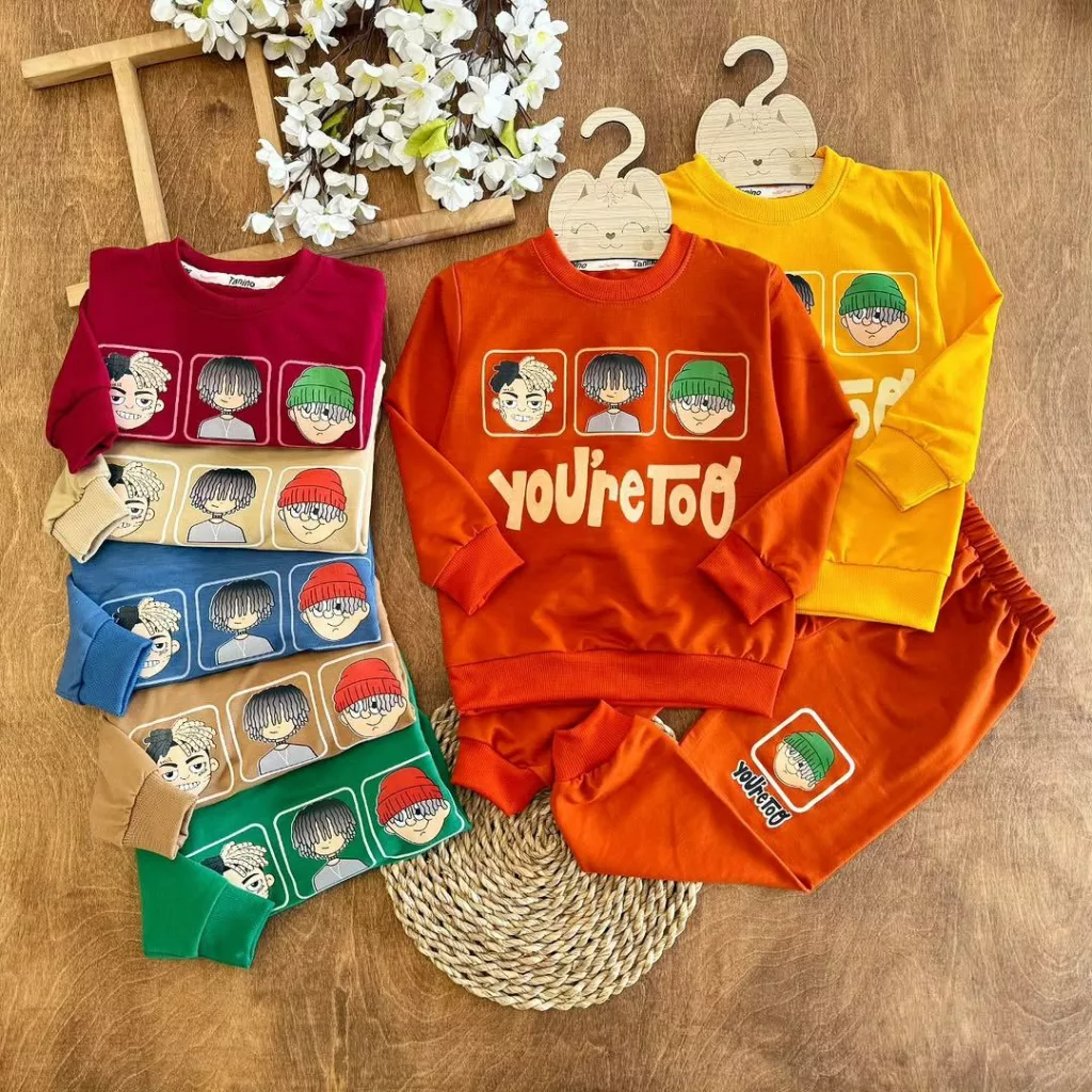 بلوز شلوار سه شخصیت سایز ۴۰ تا ۵۰ کد ۵۴۳۰