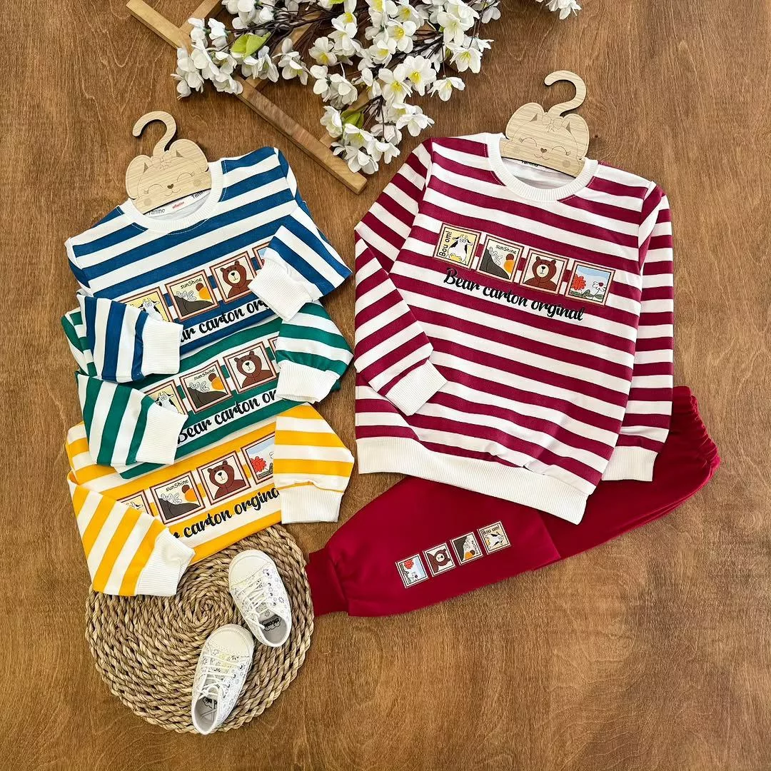 بلوز شلوار راه راه چهار قاب عکس سایز ۴۵،۵۰ کد ۵۴۳۱