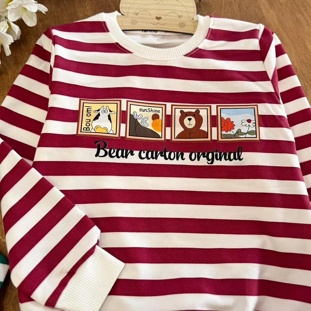 بلوز شلوار راه راه چهار قاب عکس سایز ۴۵،۵۰ کد ۵۴۳۱