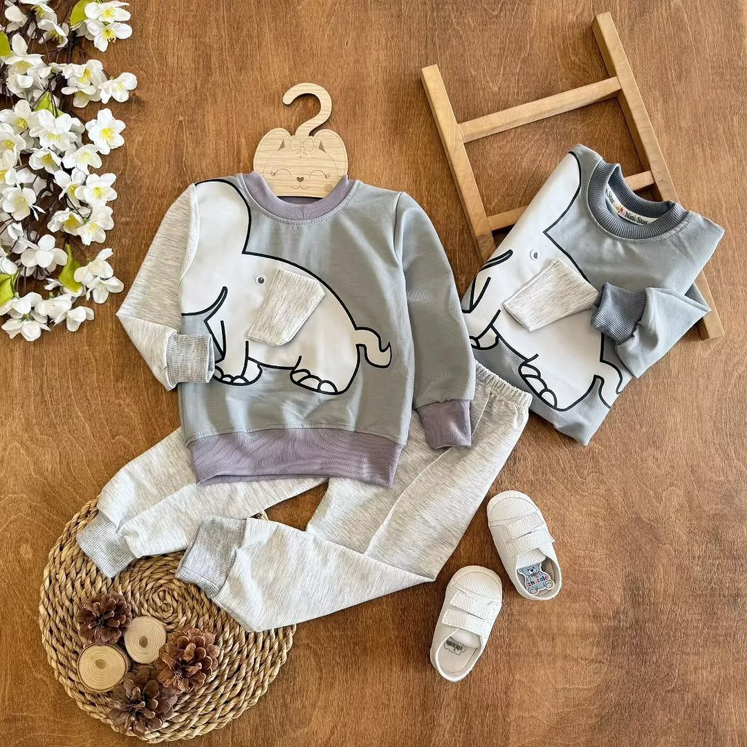 بلوز شلوار فیل گوش دار ns سایز ۳۵ تا ۴۵ کد ۵۴۳۶