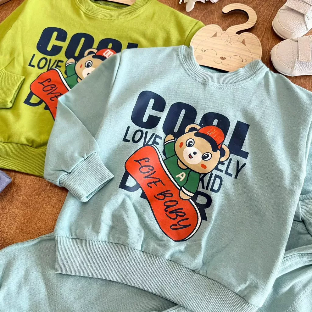 بلوز شلوار خرس و اسکیت cool سایز ۳۵ تا ۵۵ کد ۵۴۴۳