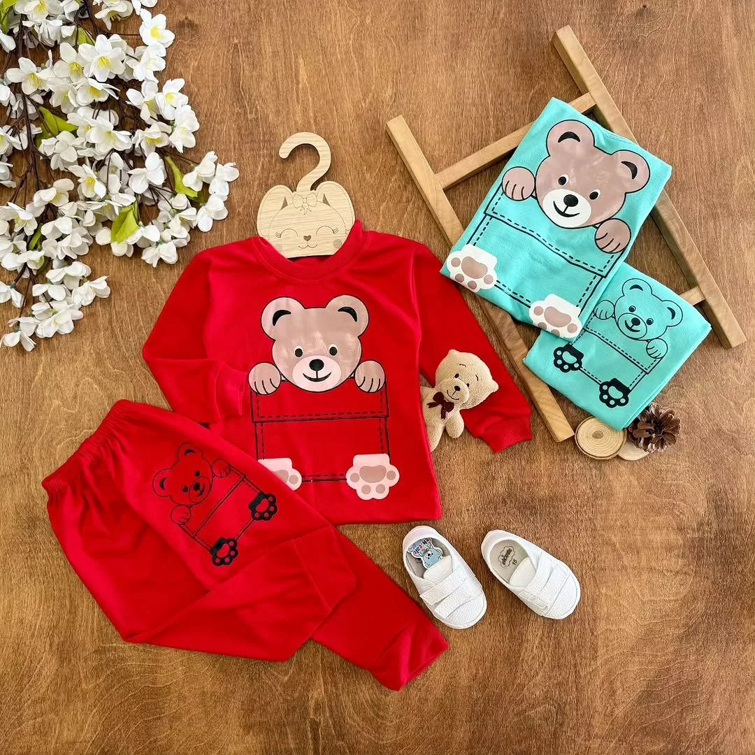 بلوز شلوار خرس پاکتی سایز ۴ تا ۶ کد ۵۴۴۸