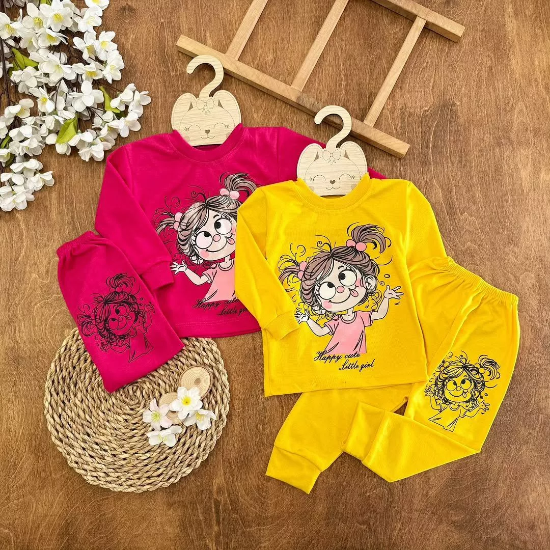 بلوز شلوار دختر شیطون (پررنگ) سایز ۴ تا ۶ کد ۵۴۴۹