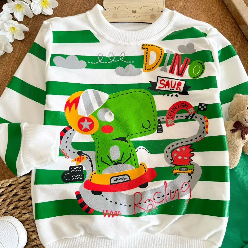 بلوز شلوار دایناسور و مسابقه رالی سایز ۴۰،۴۵ کد ۵۴۵۰