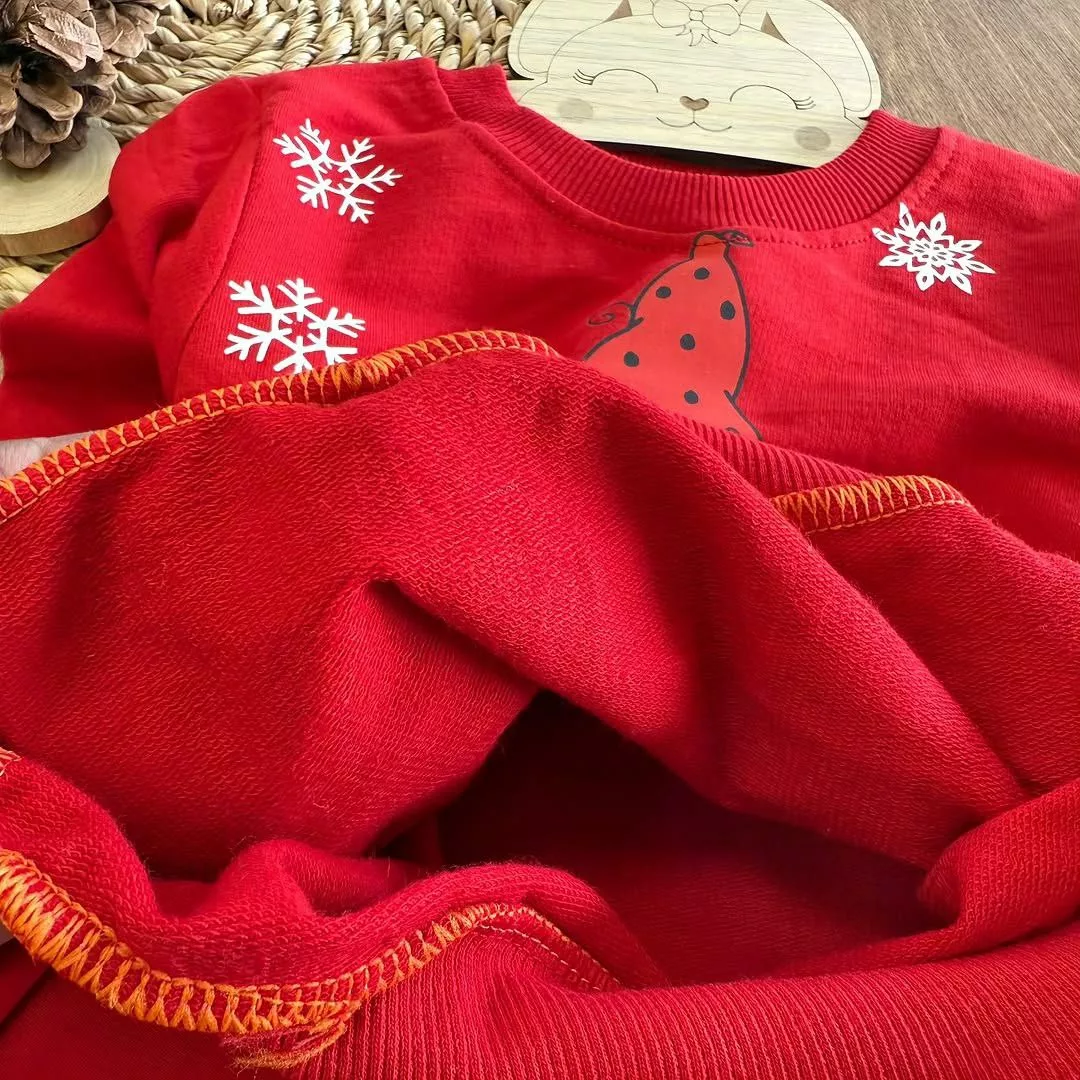 بلوز شلوار بابانوئل و هندوانه برفی سایز ۳۵ تا ۵۰ کد ۵۴۵۸