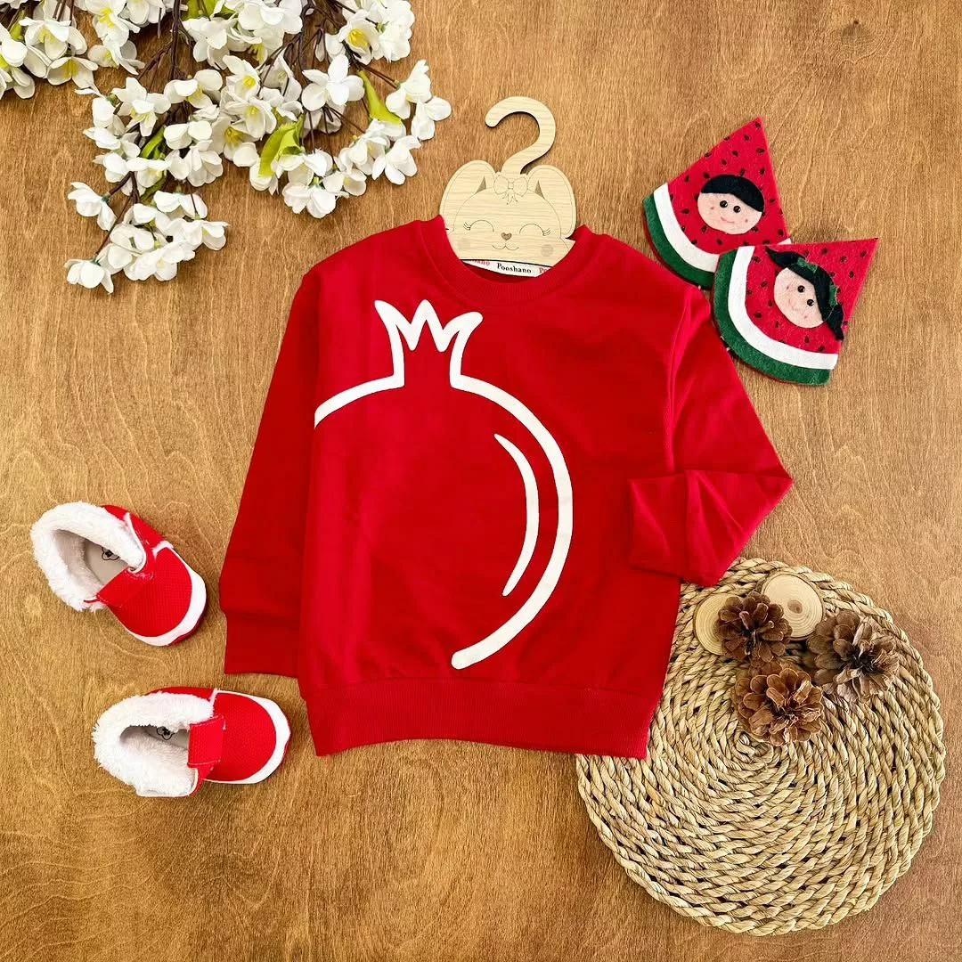 بلوز تک قرمز انار سایز ۴۰ تا ۵۵ کد ۵۴۶۰