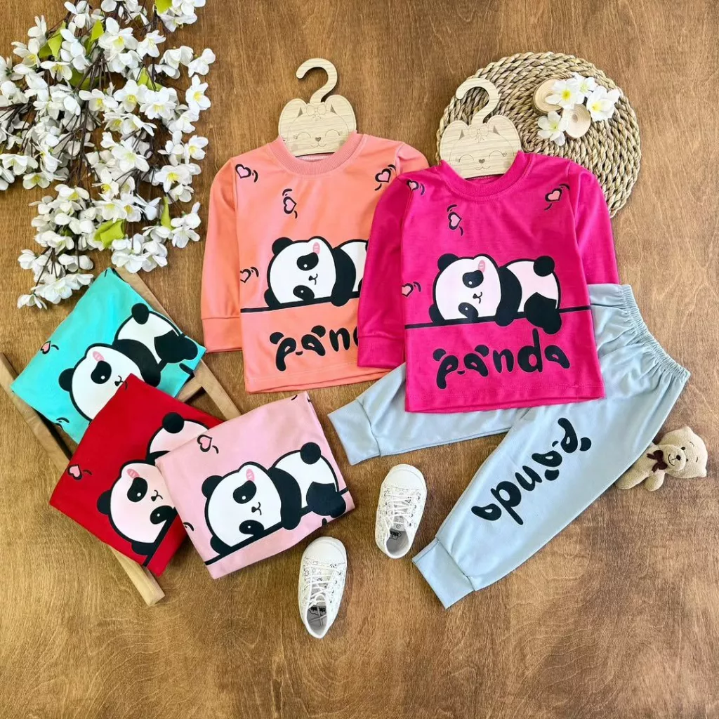 بلوز شلوار پاندای خوابالو سایز ۴ تا ۶ کد ۵۴۶۴