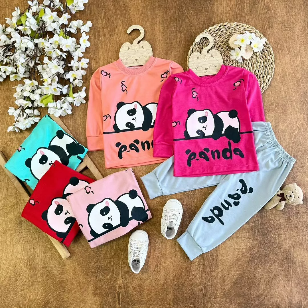 بلوز شلوار پاندای خوابالو سایز ۴ تا ۶ کد ۵۴۶۴