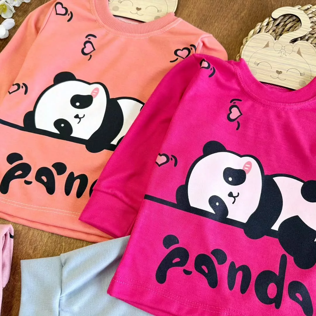 بلوز شلوار پاندای خوابالو سایز ۴ تا ۶ کد ۵۴۶۴