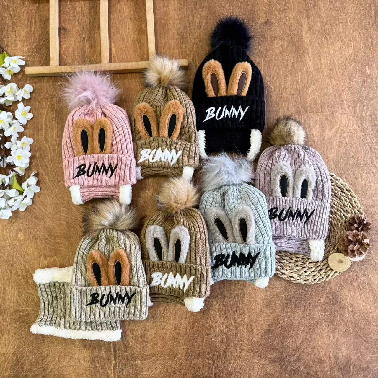 کلاه و شال گردنی خرگوش Bunny کد ۵۴۷۷