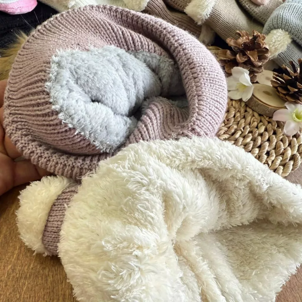 کلاه و شال گردنی کرومی کد ۵۴۷۸