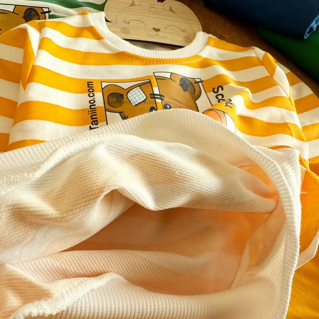 بلوز شلوار راه راه خرس تدی چند تکه سایز ۳۵ تا ۴۵ کد ۵۴۸۸