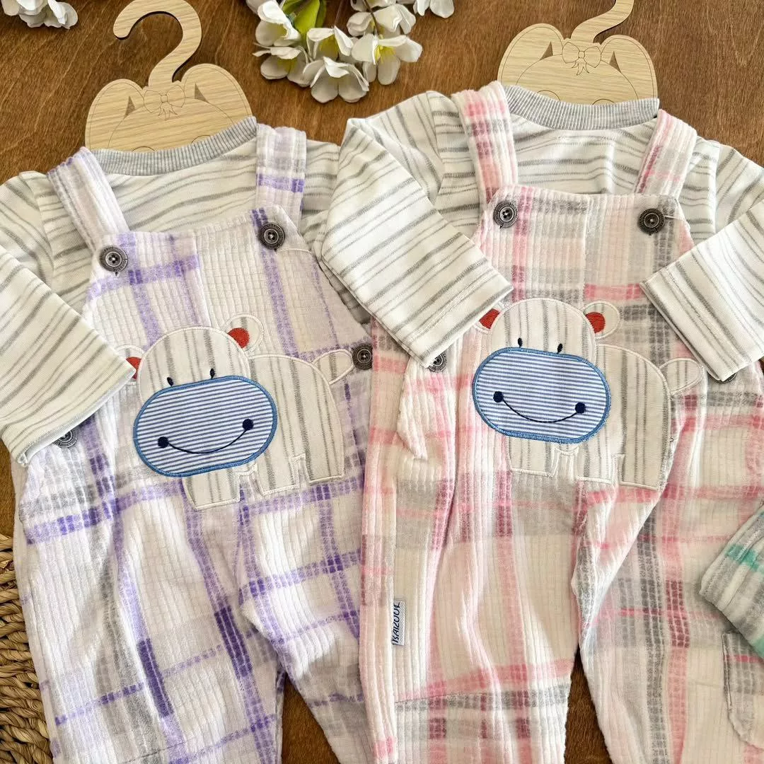 ست پیشبندی پنبه باروک طرح اسب آبی کد ۵۵۰۱