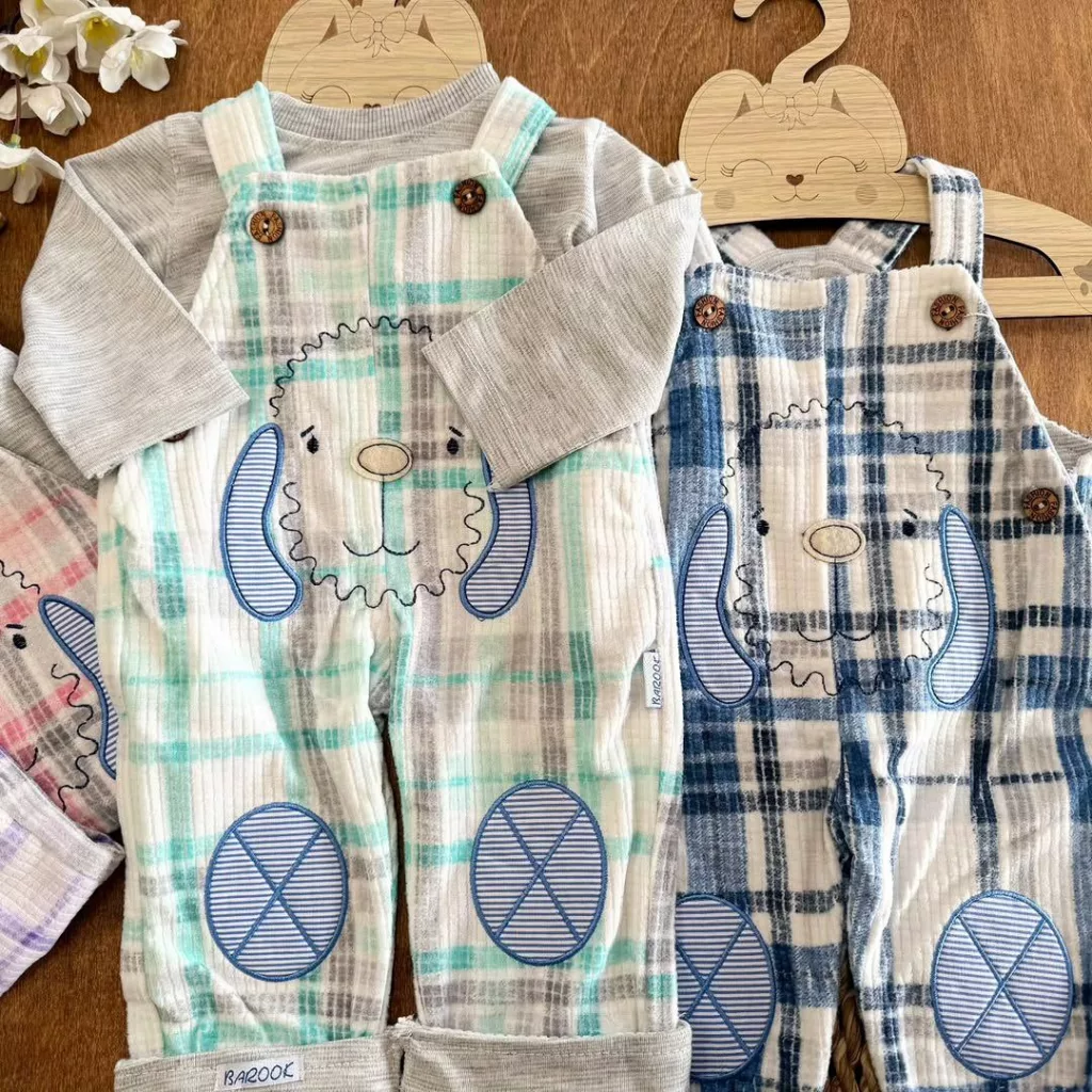 ست پیشبندی پنبه باروک طرح هاپو کد ۵۵۰۲