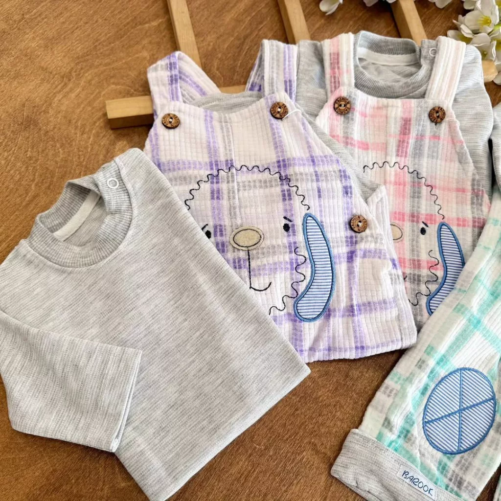 ست پیشبندی پنبه باروک طرح هاپو کد ۵۵۰۲