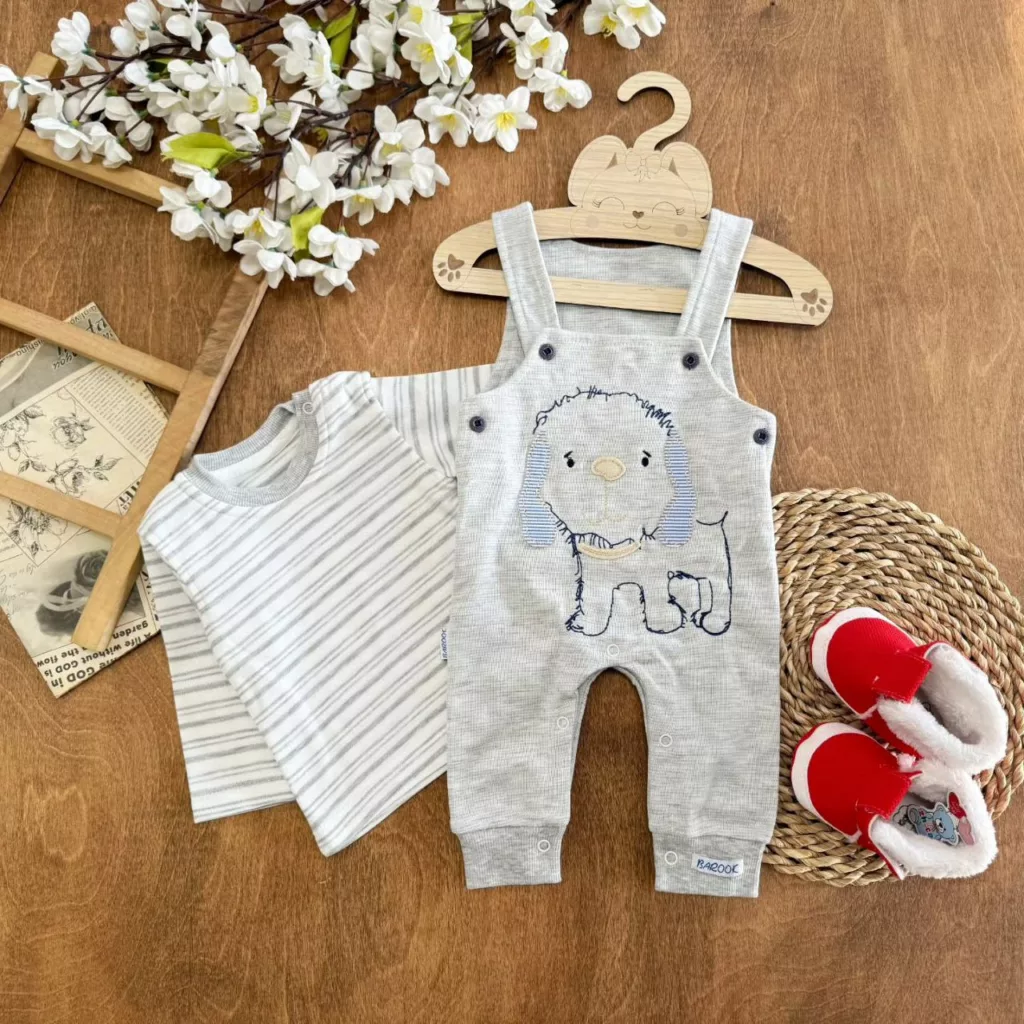 ست پیشبندی سگ گوش دار طوسی کد ۵۵۰۳