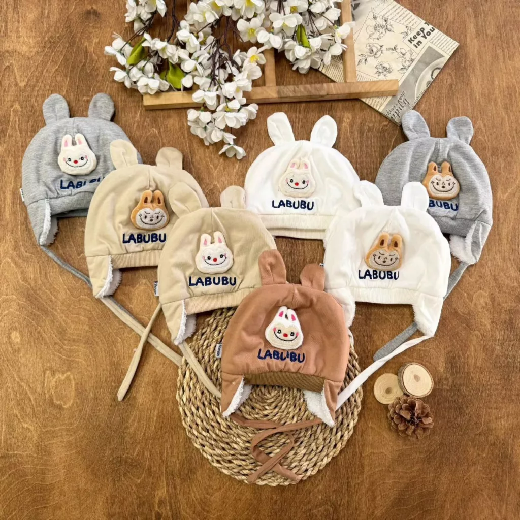 کلاه نخ پنبه پولیشی عروسکی لبوبو کد ۵۵۰۵