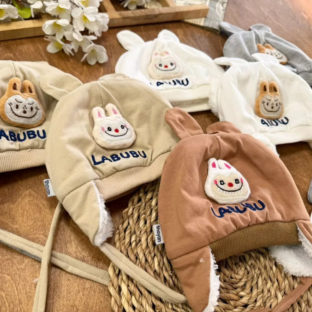 کلاه نخ پنبه پولیشی عروسکی لبوبو کد ۵۵۰۵