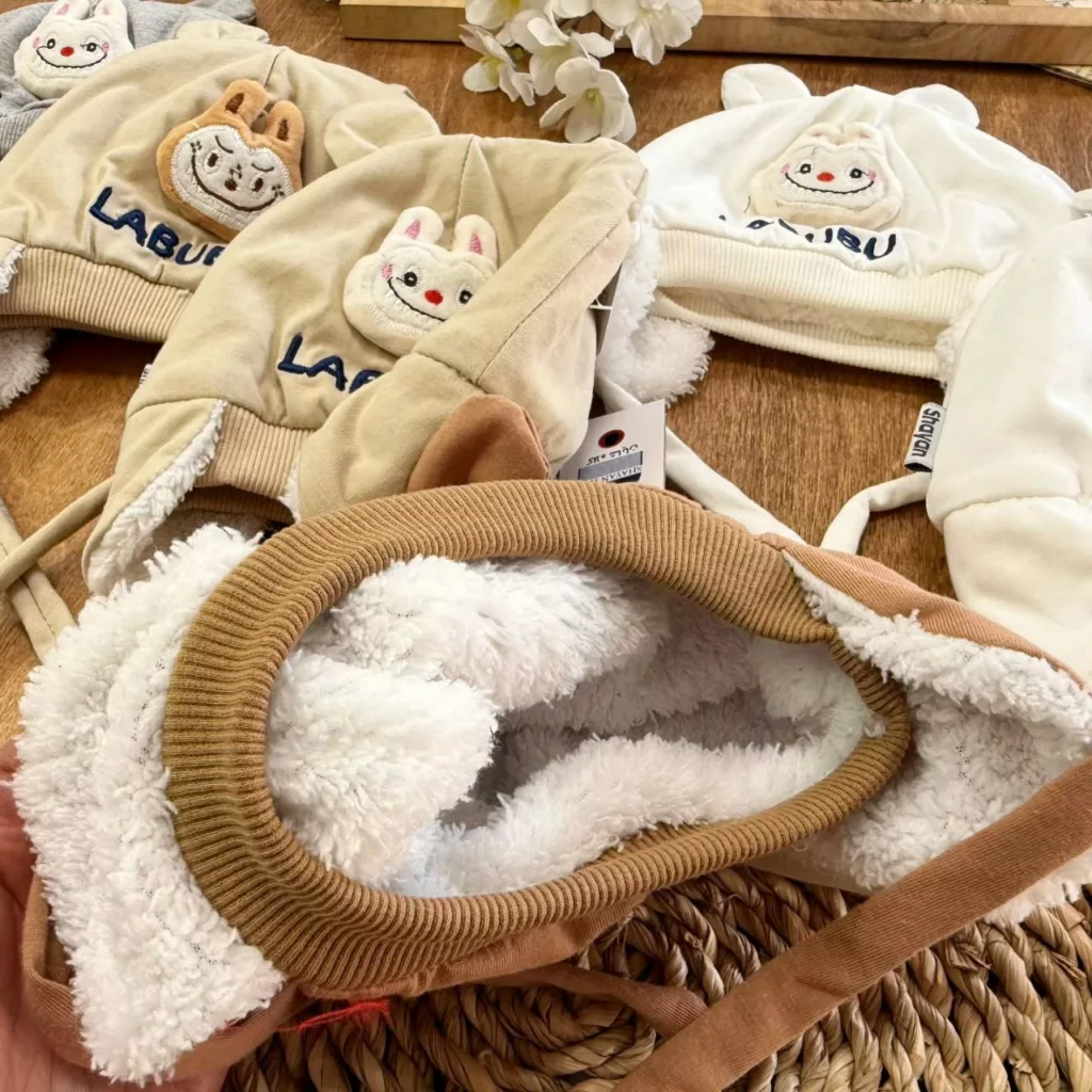 کلاه نخ پنبه پولیشی عروسکی لبوبو کد ۵۵۰۵