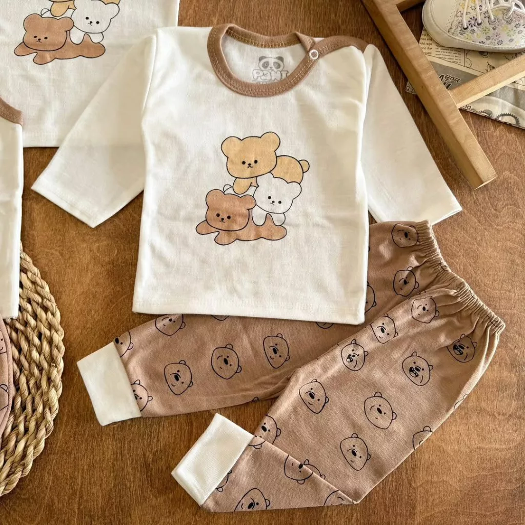 ست ۵ تکه (دکمه دار) سه خرس بازیگوش کد ۵۵۰۸