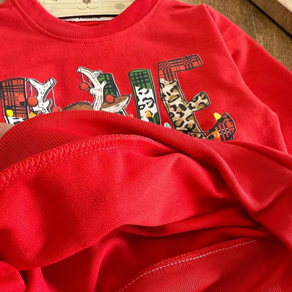 بلوز تک طرح گوزن Love سایز ۳۵،۴۰ کد ۵۵۲۷