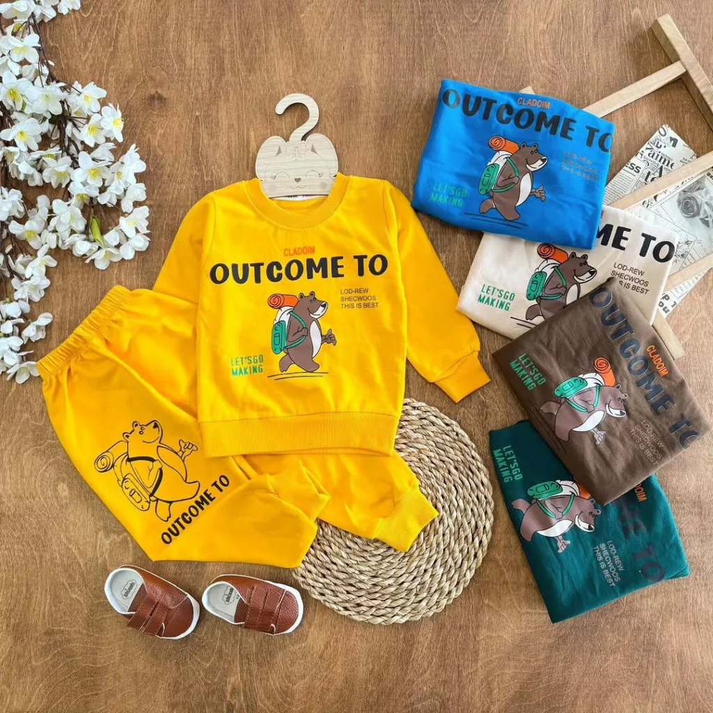 بلوز شلوار خرس کوله پشتی outcome سایز ۳۵ تا ۴۵ کد ۵۵۲۸