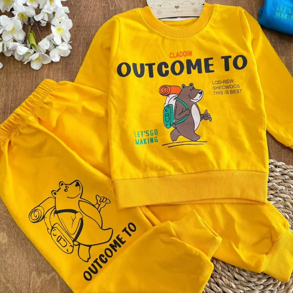 بلوز شلوار خرس کوله پشتی outcome سایز ۳۵ تا ۴۵ کد ۵۵۲۸